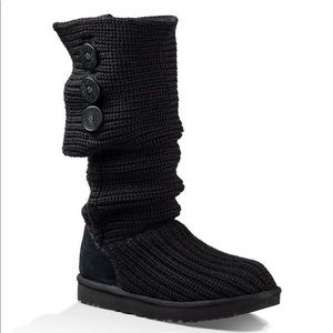 UGG® Classic Cardy Button Detailed Knit Boots